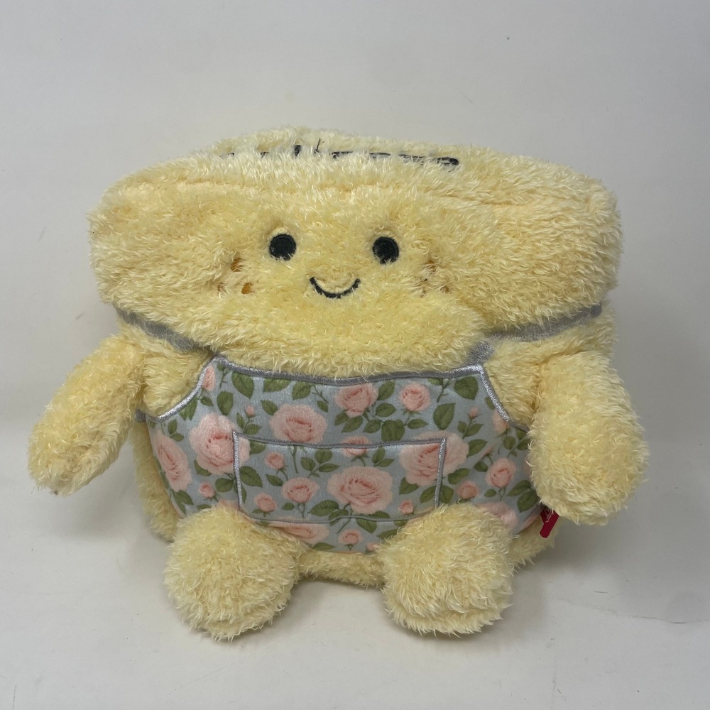 Schitt's Creek BumBumz Russ Fold In The Cheese Plush Yellow Floral Apron 7.5in